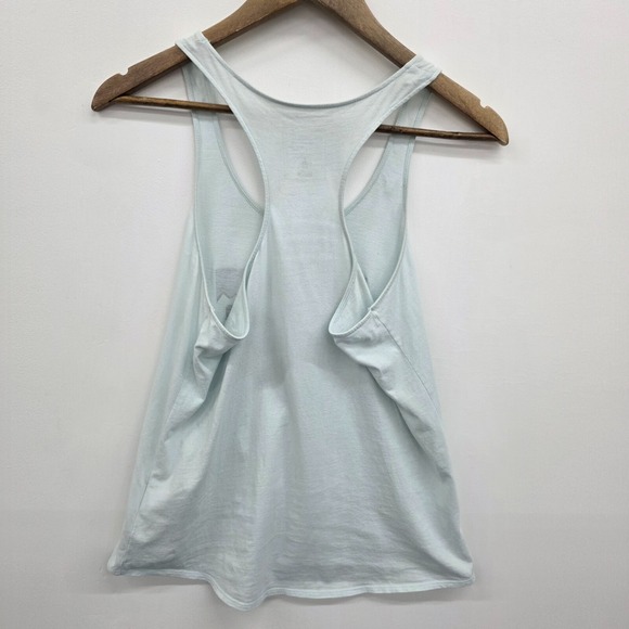 Patagonia Womens XS Light Teal Racerback Scoop Neck Logo Athletic Tank Top - Picture 3 of 12